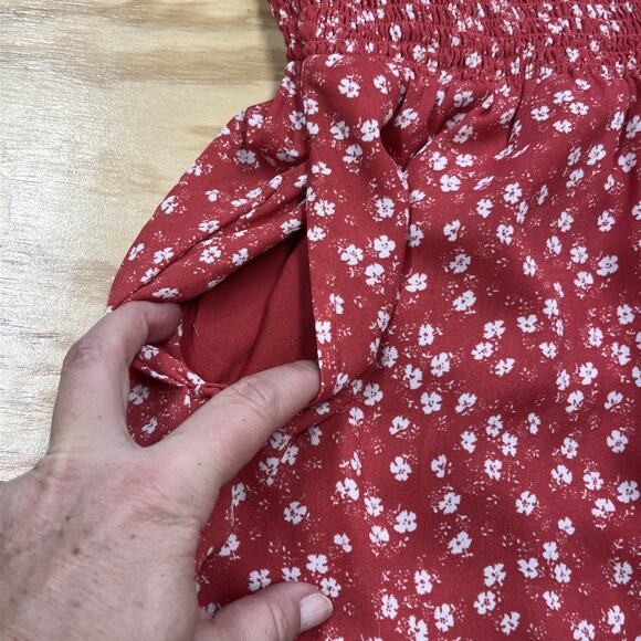 Abercrombie & Fitch Puff Sleeve Smocked Mini Babydoll Dress Floral Size Medium - Picture 11 of 16